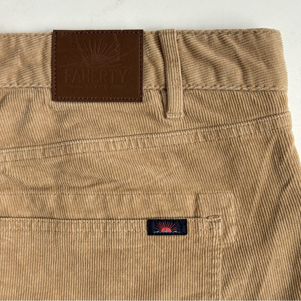 Faherty Stretch Terry Corduroy 5-Pocket Pant In Barley Tan Size 40 - Picture 9 of 17